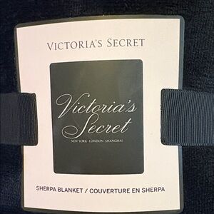 Victoria's Secret Midnight Black Sherpa Blanket